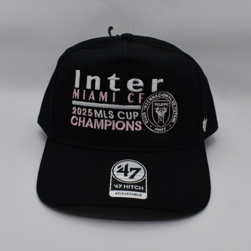 '47 Brand Hitch Inter Miami CF 2025 MLS Cup Champions Snapback Hat Cap Black NWT